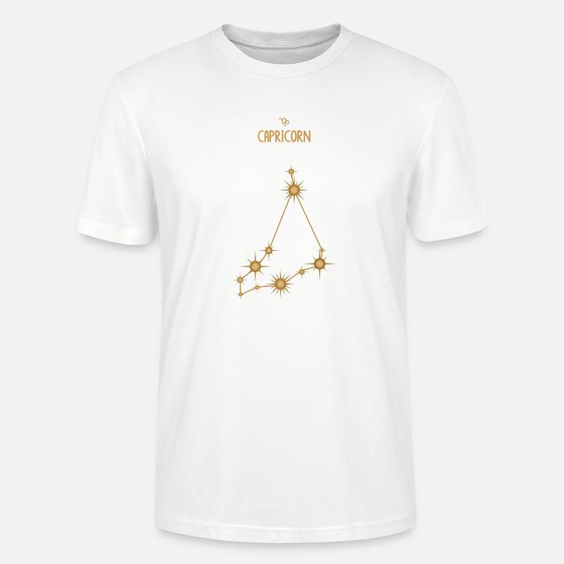 Steinbock Sternzeichen Sternbild Sternbild Golden - Stanley/Stella Unisex Bio-T-Shirt CRAFTER - Weiß