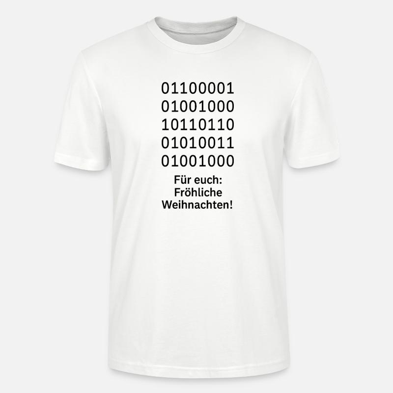 Binary Code Weihnachtszauber - Stanley/Stella Unisex Bio-T-Shirt CRAFTER - Weiß