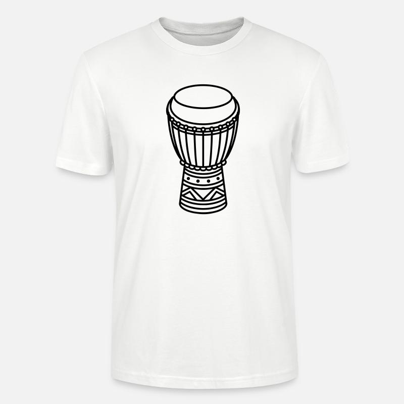 djembe - T-shirt bio CRAFTER Stanley Stella Unisexe - blanc