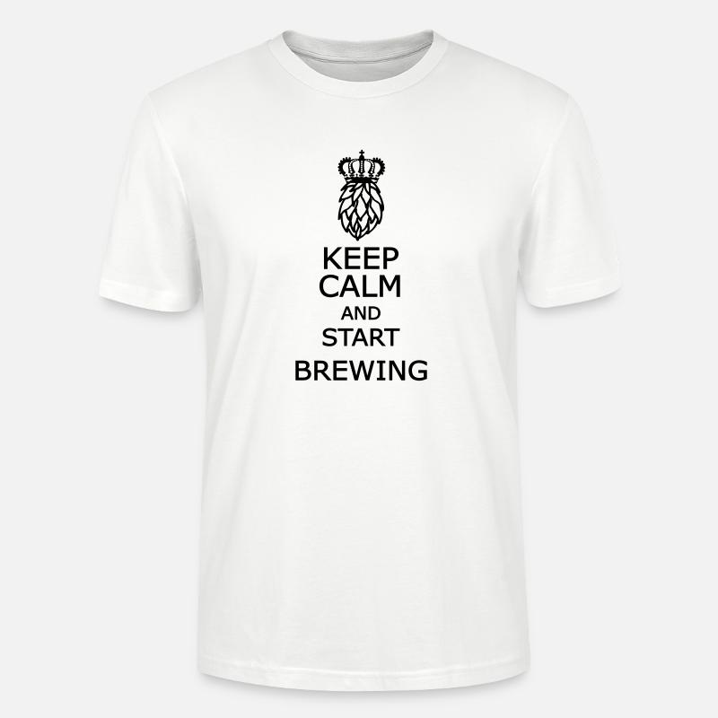 Reste calme et commence à infuser - T-shirt bio CRAFTER Stanley Stella Unisexe - blanc