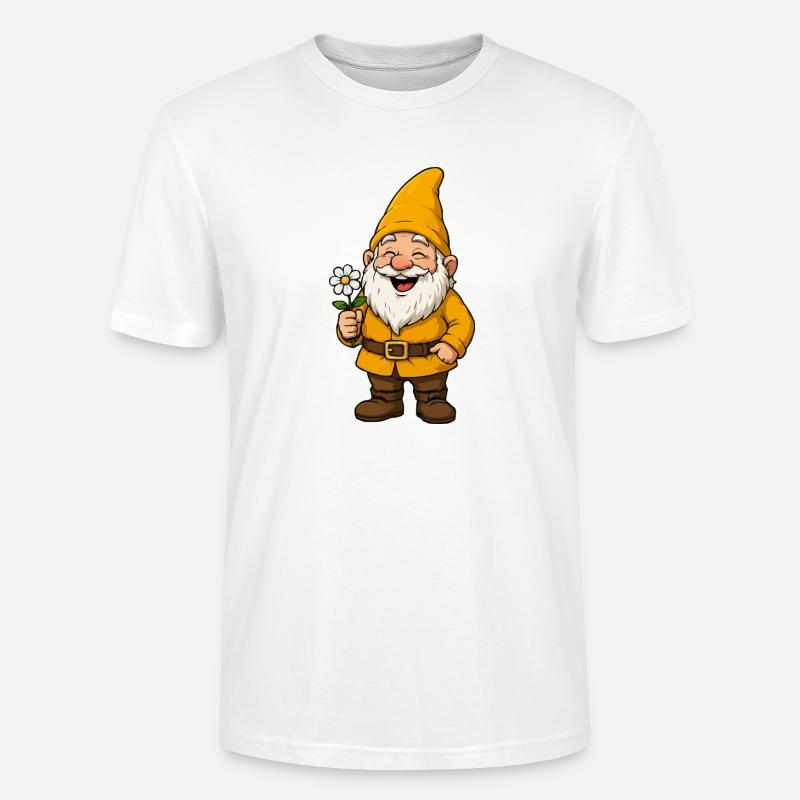 Nain fleur joyeux - T-shirt bio CRAFTER Stanley Stella Unisexe - blanc