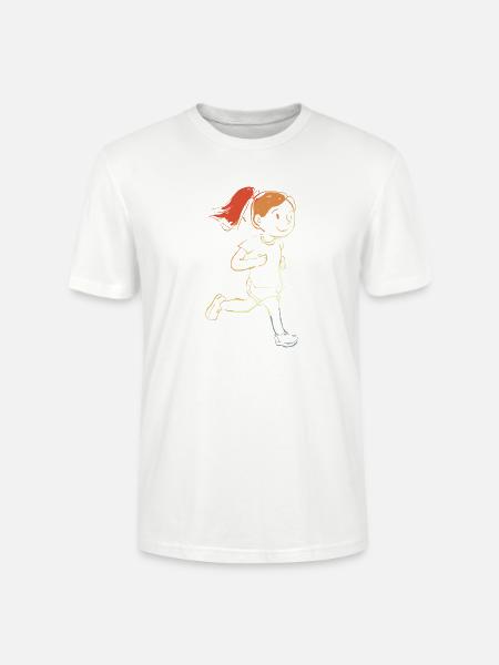 Läuferin Comic - Stanley/Stella Unisex Bio-T-Shirt CRAFTER - Weiß