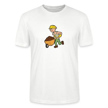 Construction company Construction company Construction workers - Stanley/Stella CRAFTER Unisex Organic T-Shirt - white - Front - Alina (178cm) & Michal (187cm)