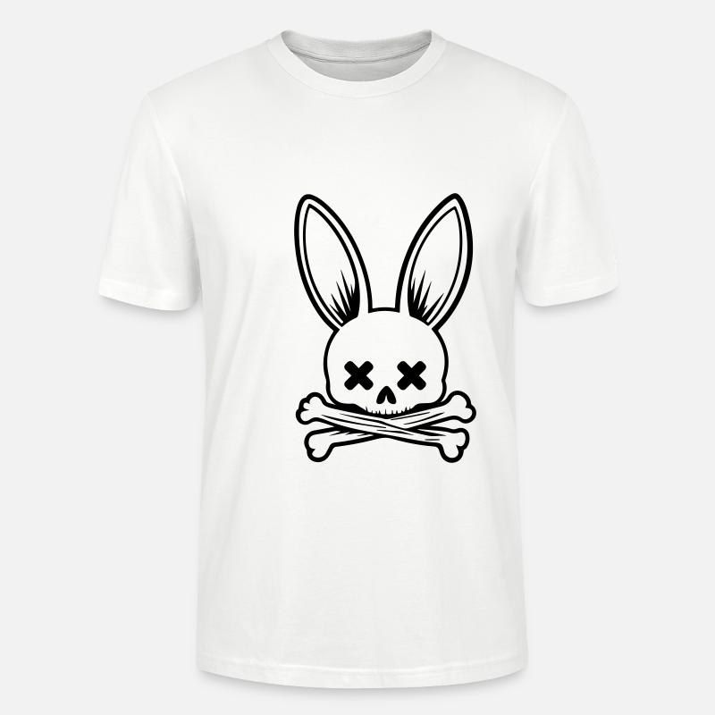 Rabbit Skull Skeleton - Stanley/Stella CRAFTER Unisex Organic T-Shirt - white