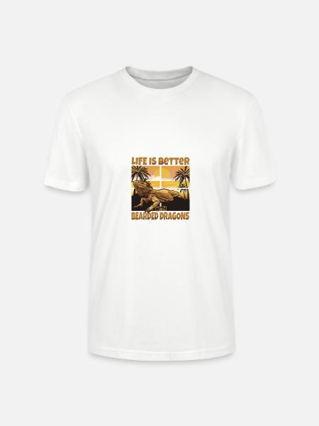 Bearded Dragons - Stanley/Stella CRAFTER Unisex Organic T-Shirt - white
