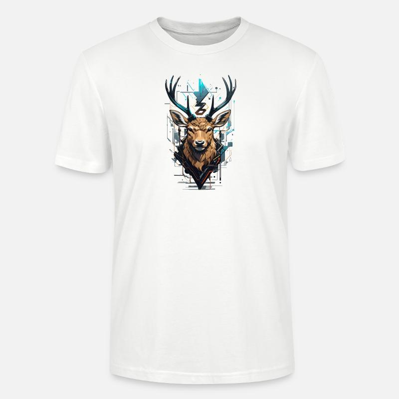 Deer antlers - Stanley/Stella CRAFTER Unisex Organic T-Shirt - white