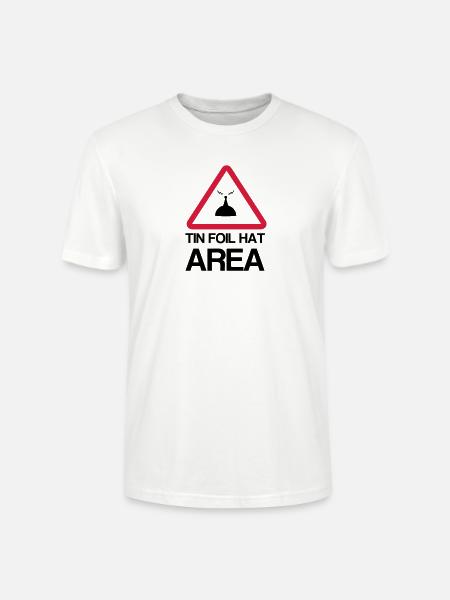 Tin Foil Hat Area - Stanley/Stella CRAFTER Unisex Organic T-Shirt - white