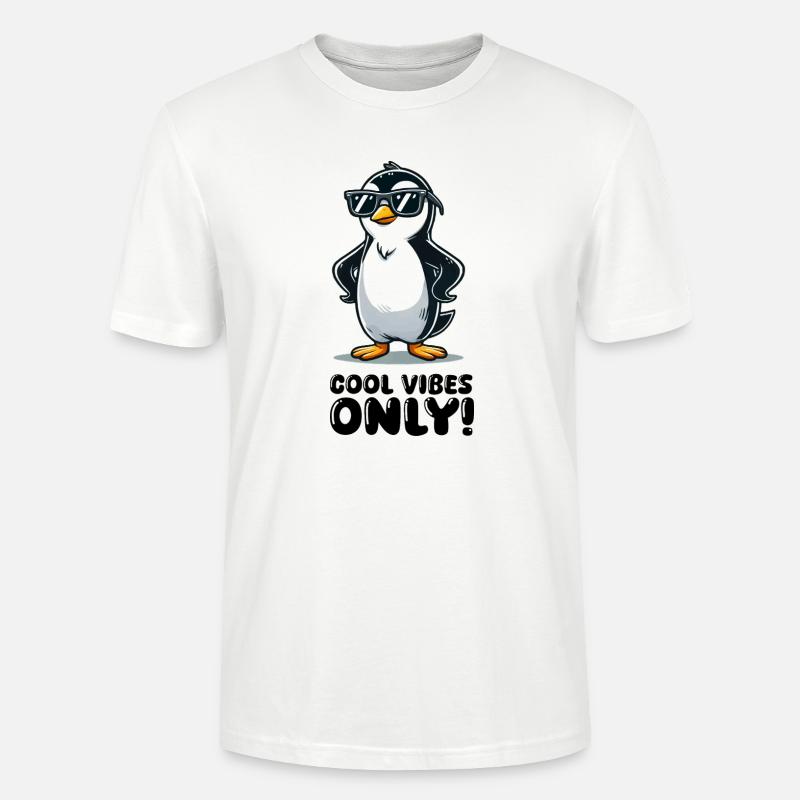 pinguin comic cool - Stanley/Stella Unisex Bio-T-Shirt CRAFTER - Weiß