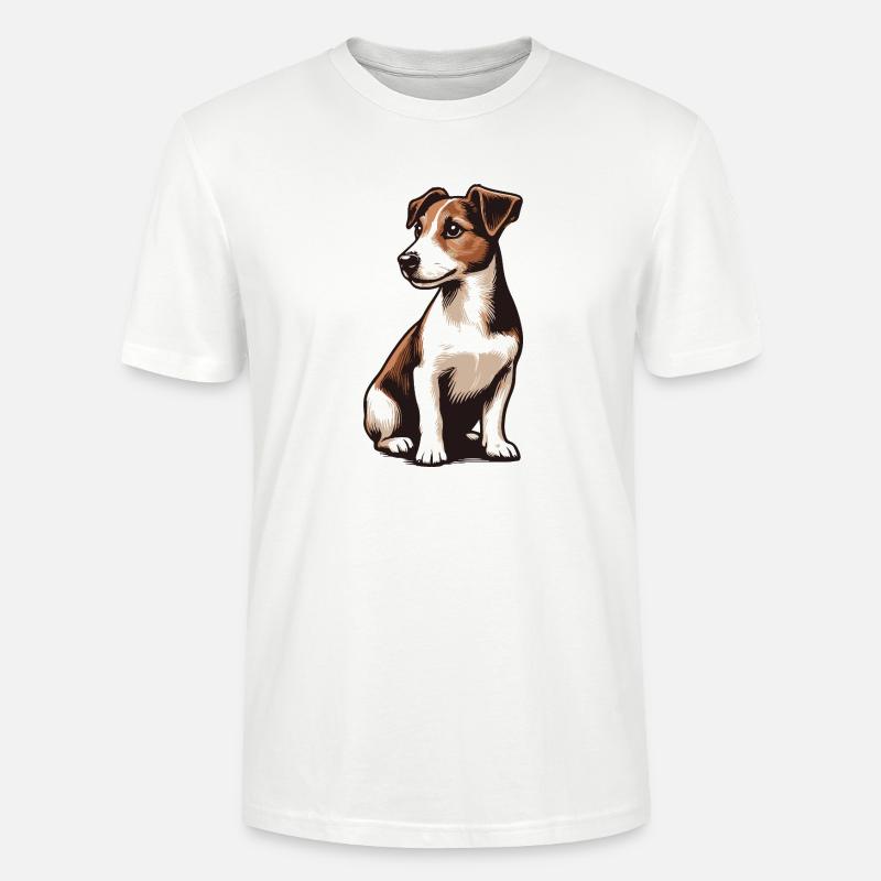 Jack Russell Terrier - T-shirt bio CRAFTER Stanley Stella Unisexe - blanc