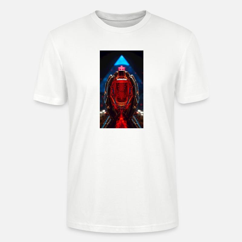 Roter Kristall RoboHände - Stanley/Stella Unisex Bio-T-Shirt CRAFTER - Weiß