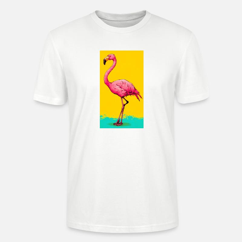 Flamingo - Stanley/Stella Unisex Bio-T-Shirt CRAFTER - Weiß