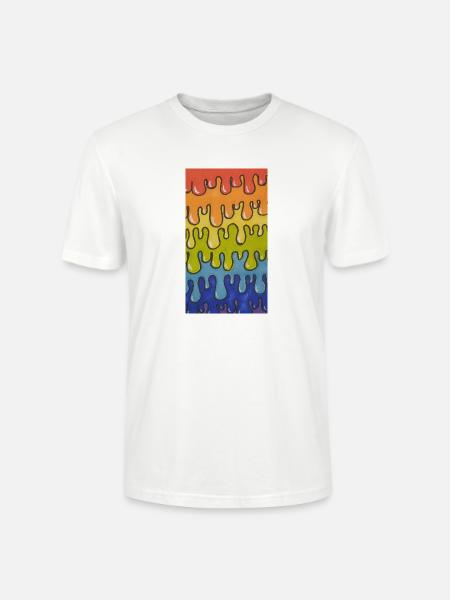 Buntes Regenbogen Schleim Muster - Slime Art - Stanley/Stella Unisex Bio-T-Shirt CRAFTER - Weiß