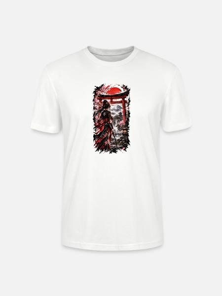 Ninja – Schattenkrieger mit Katana - Stanley/Stella Unisex Bio-T-Shirt CRAFTER - Weiß