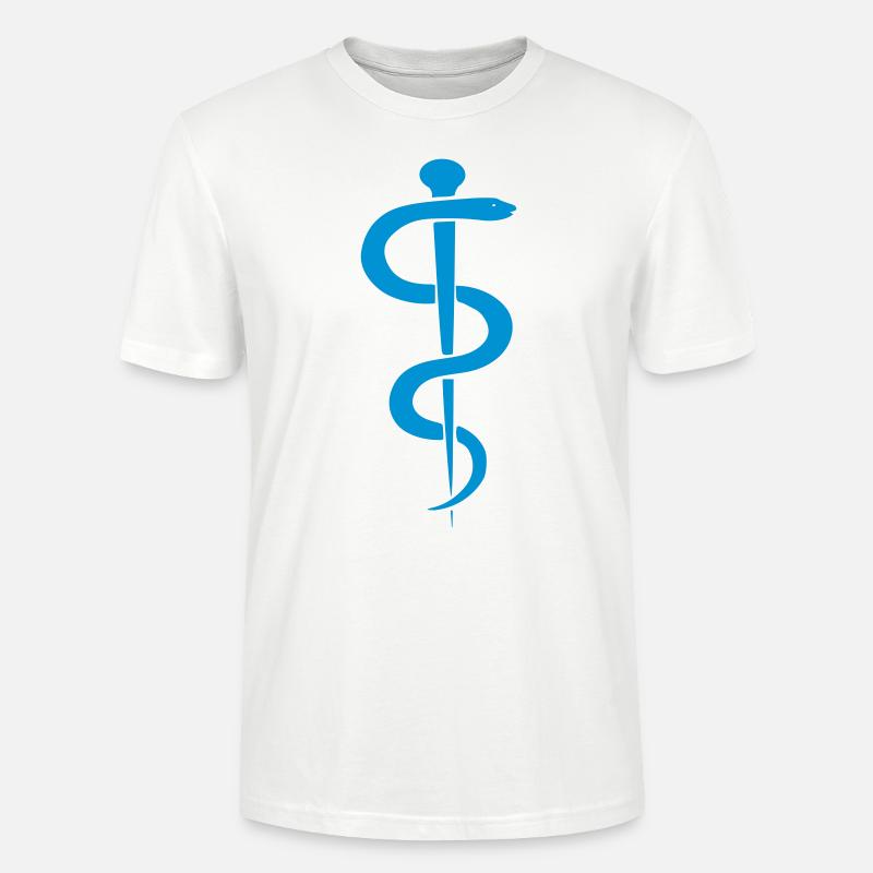 Asklepiosstab - T-shirt bio CRAFTER Stanley Stella Unisexe - blanc