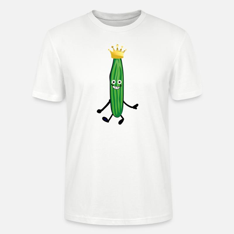 Concombres,Prince,Concombres,Concombre,Concombre,Concombre,Concombre,Couronne - T-shirt bio CRAFTER Stanley Stella Unisexe - blanc