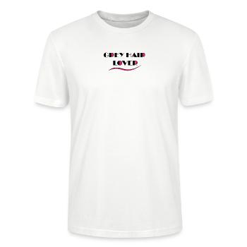 GREY HAIR LOVE - Alle die ihre graue Haare lieben - Stanley/Stella Unisex Bio-T-Shirt CRAFTER - Weiß - Vorne - Alina (178cm) & Michal (187cm)