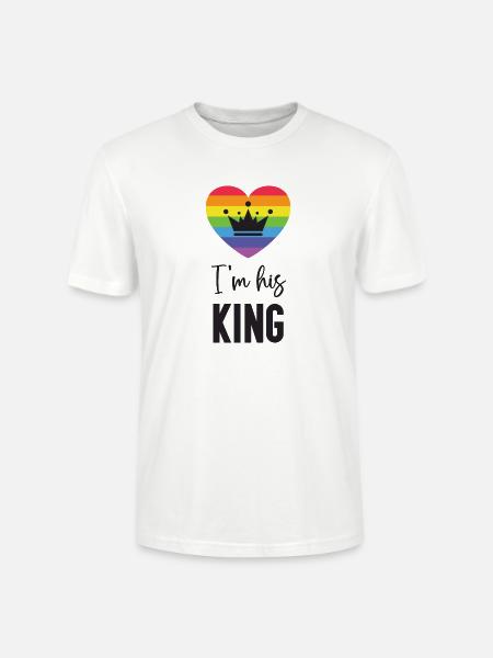 Pride Month LGBT - Ich bin sein König - Stanley/Stella Unisex Bio-T-Shirt CRAFTER - Weiß