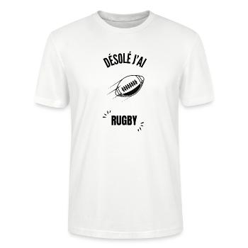 Contour Football Graphique - T-shirt bio CRAFTER Stanley Stella Unisexe - blanc - Devant - Alina (178cm) & Michal (187cm)