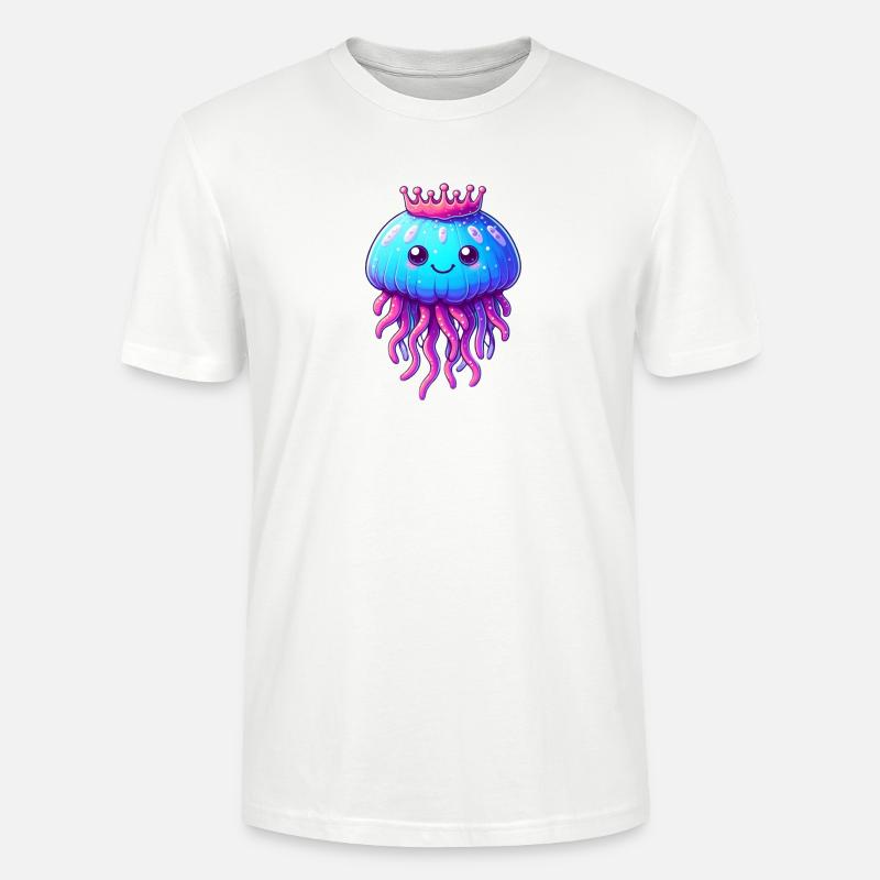 Eine Qualle mit Krone - Stanley/Stella Unisex Bio-T-Shirt CRAFTER - Weiß