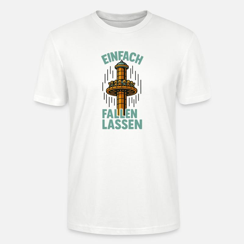 Fallen Lassen Drop Tower Freefall - Stanley/Stella Unisex Bio-T-Shirt CRAFTER - Weiß