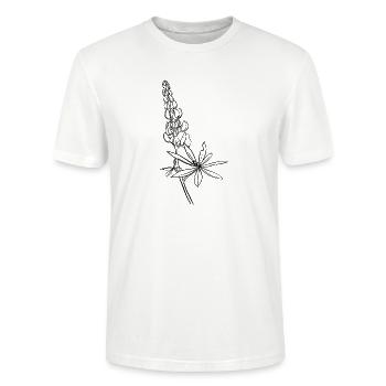 Lupine mit Kaefer - Stanley/Stella CRAFTER Unisex Organic T-Shirt - white - Front - Alina (178cm) & Michal (187cm)