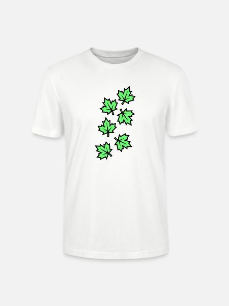 Ahornblatt Blätter Symbol - Stanley/Stella Unisex Bio-T-Shirt CRAFTER - Weiß