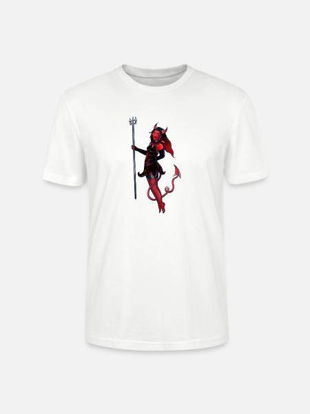 Crimson Devil Verführerin - Stanley/Stella Unisex Bio-T-Shirt CRAFTER - Weiß