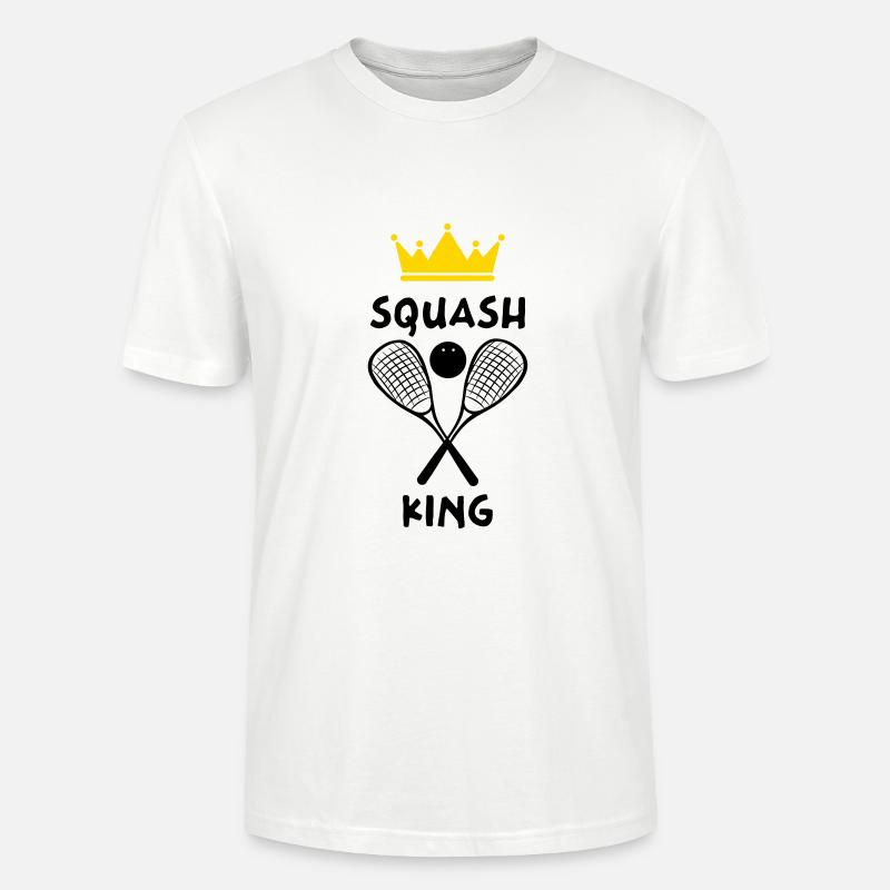 Der König von Squash - Squash King - Stanley/Stella Unisex Bio-T-Shirt CRAFTER - Weiß
