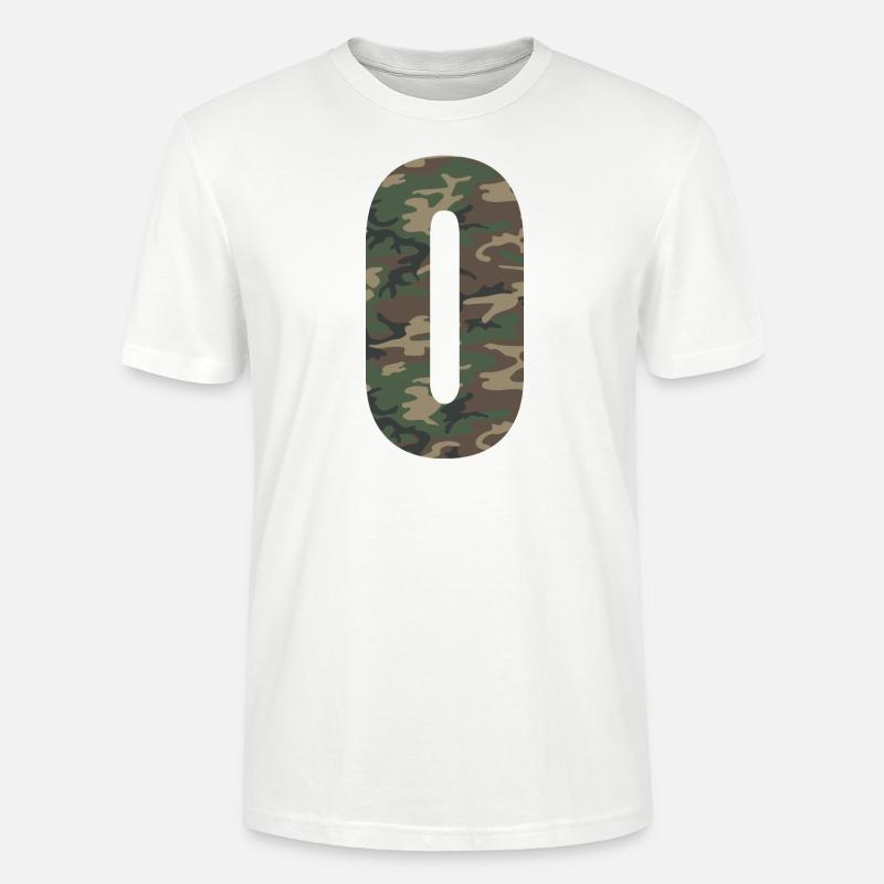 Harte Nummer 0 im Tarnmuster! - Stanley/Stella Unisex Bio-T-Shirt CRAFTER - Weiß