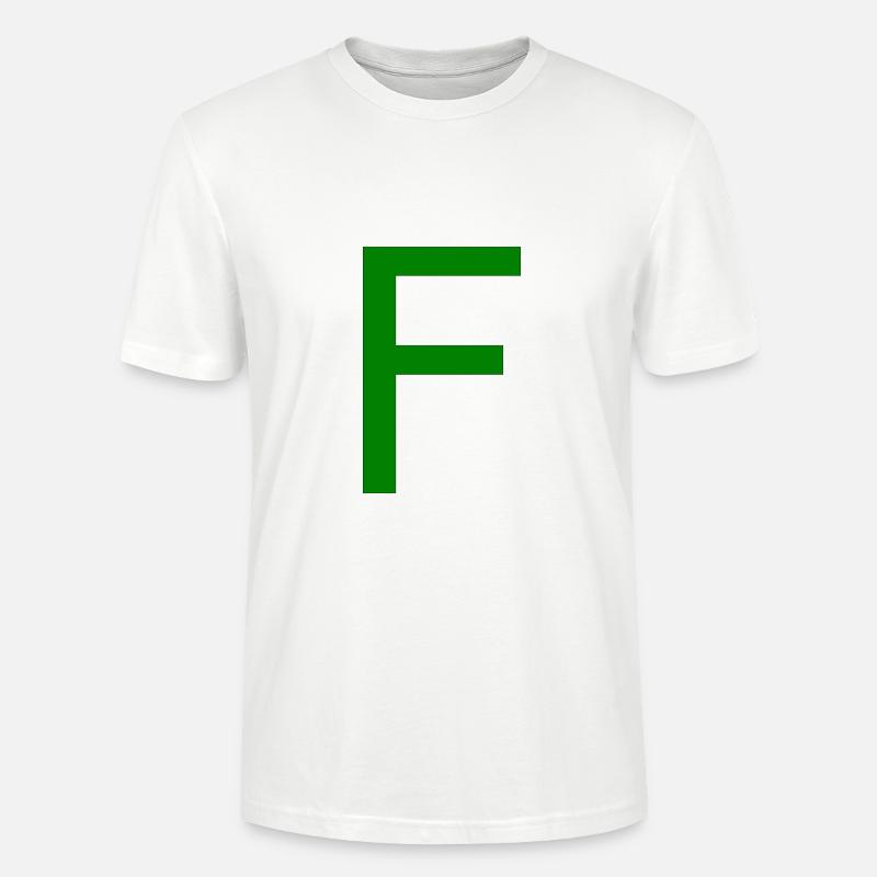 F gruen Buchstabe Alphabet - Stanley/Stella Unisex Bio-T-Shirt CRAFTER - Weiß