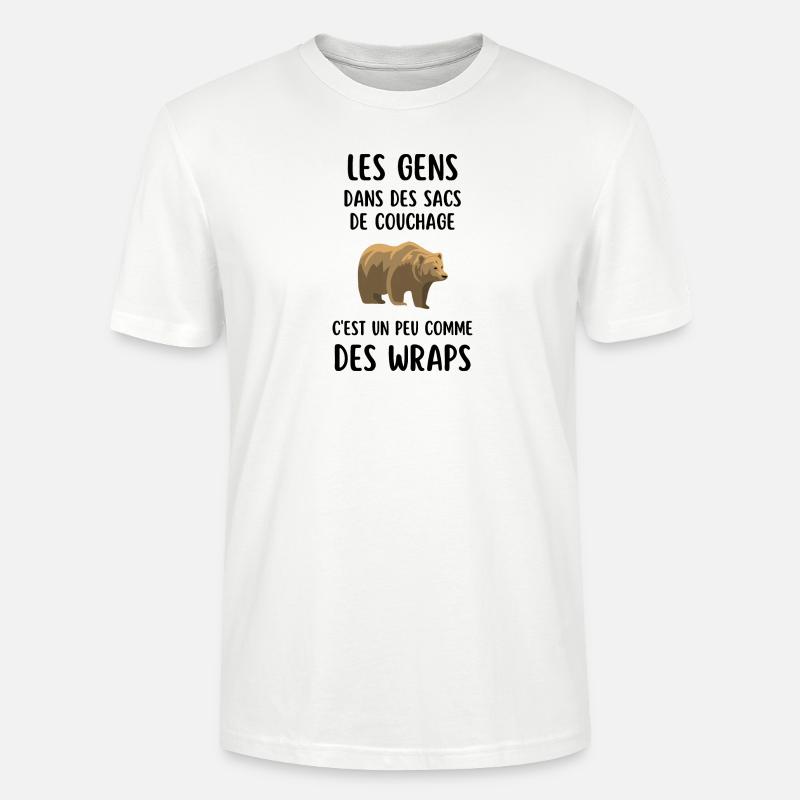 les gens dans des sacs de couchage - T-shirt bio CRAFTER Stanley Stella Unisexe - blanc
