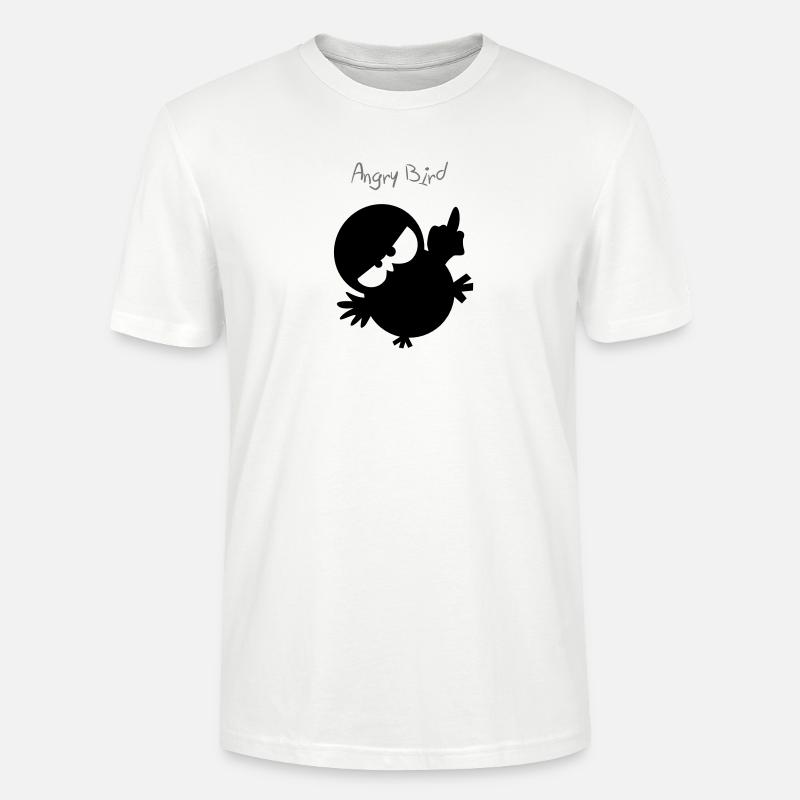 Eine Eule // Angry Bird - Stanley/Stella Unisex Bio-T-Shirt CRAFTER - Weiß