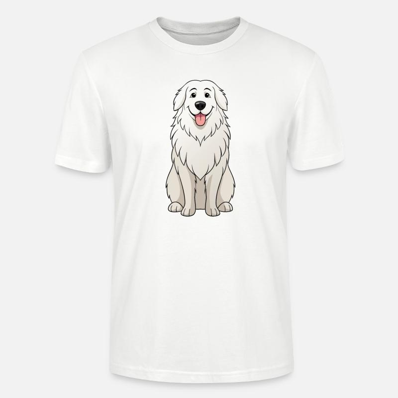 Ruhige Große Pyrenäen Digitale Kunst - Stanley/Stella Unisex Bio-T-Shirt CRAFTER - Weiß