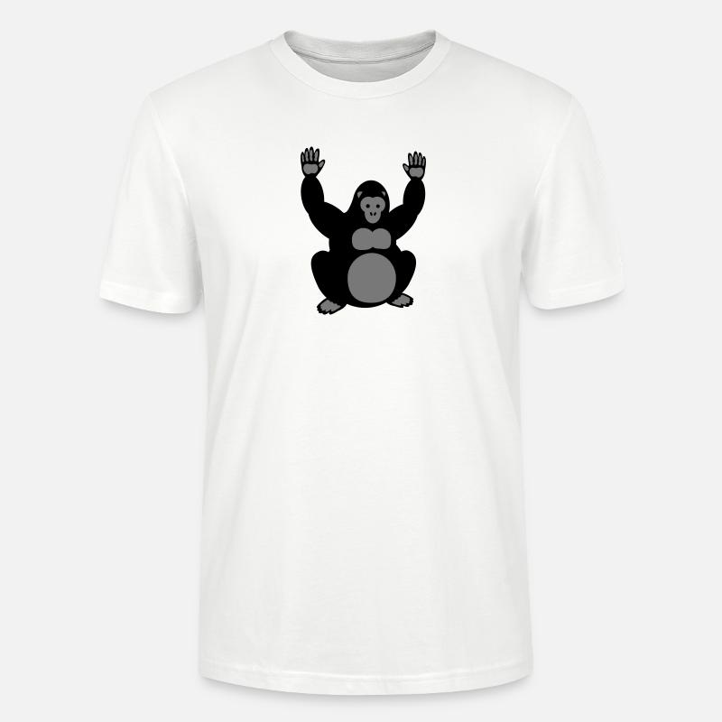 Gorilla Hände hoch 2 - Stanley/Stella Unisex Bio-T-Shirt CRAFTER - Weiß