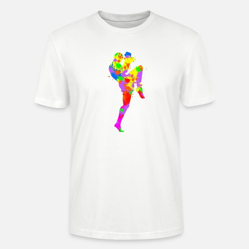 Regenbogenspritzer Läufer - Stanley/Stella Unisex Bio-T-Shirt CRAFTER - Weiß