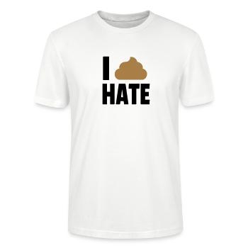 I Hate - Stanley/Stella Unisex Bio-T-Shirt CRAFTER - Weiß - Vorne - Alina (178cm) & Michal (187cm)