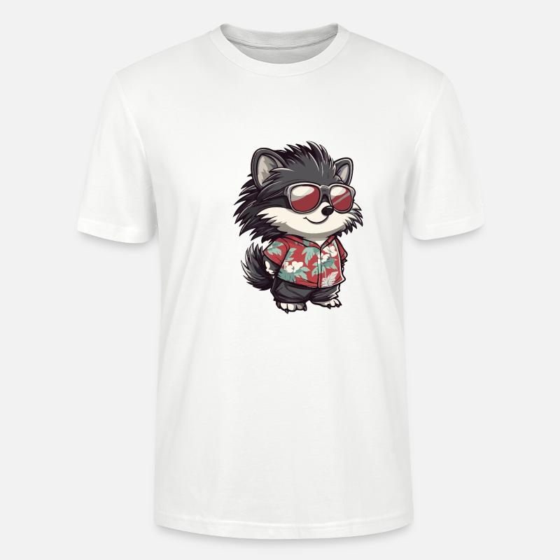 Igel Comic Urlaub - Stanley/Stella Unisex Bio-T-Shirt CRAFTER - Weiß