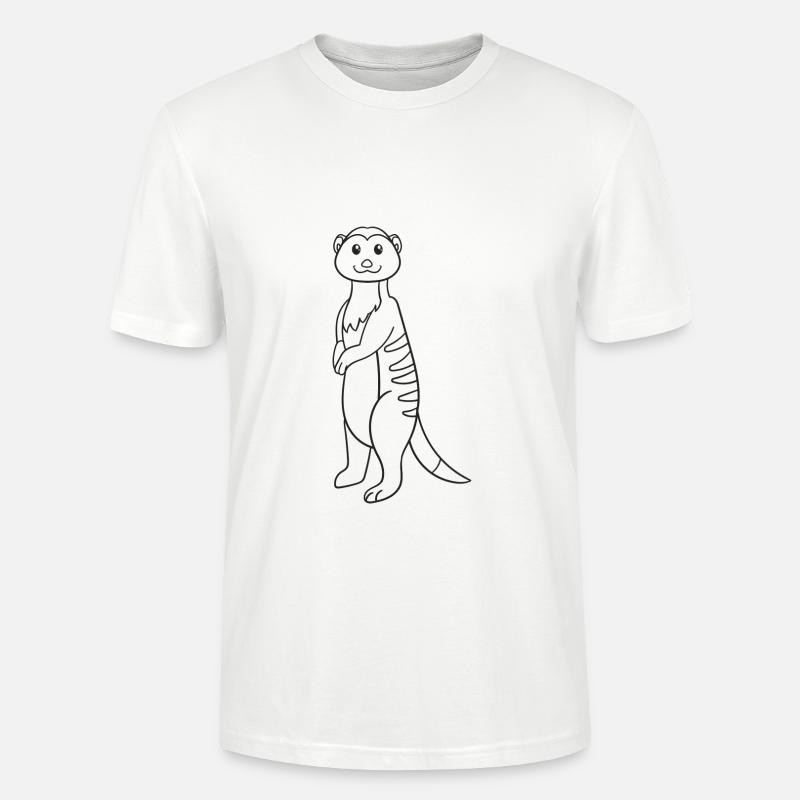 Erdmännchen, Geschenk, Geschenkidee - Stanley/Stella Unisex Bio-T-Shirt CRAFTER - Weiß