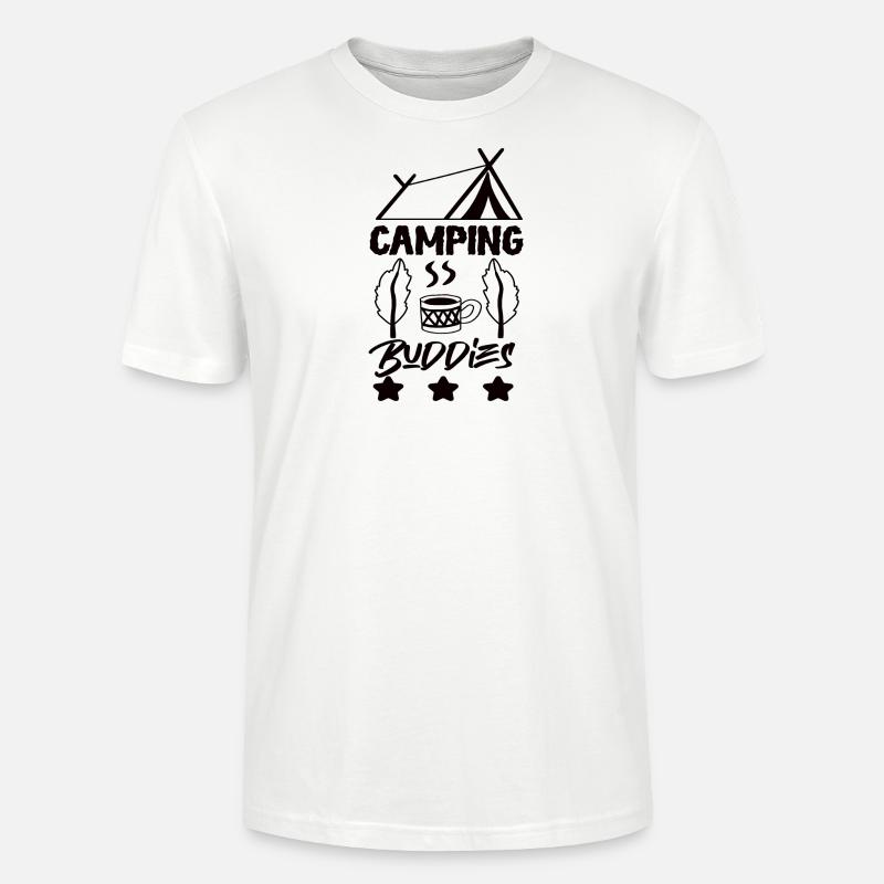 Camping Freunde Zelten Pfadfinder Geschenk - Stanley/Stella Unisex Bio-T-Shirt CRAFTER - Weiß