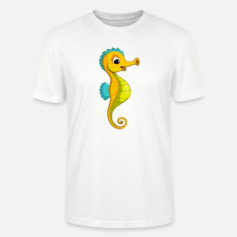 lorey.w "kleines Seepferdchen", Mädchen - Stanley/Stella Unisex Bio-T-Shirt CRAFTER - Weiß