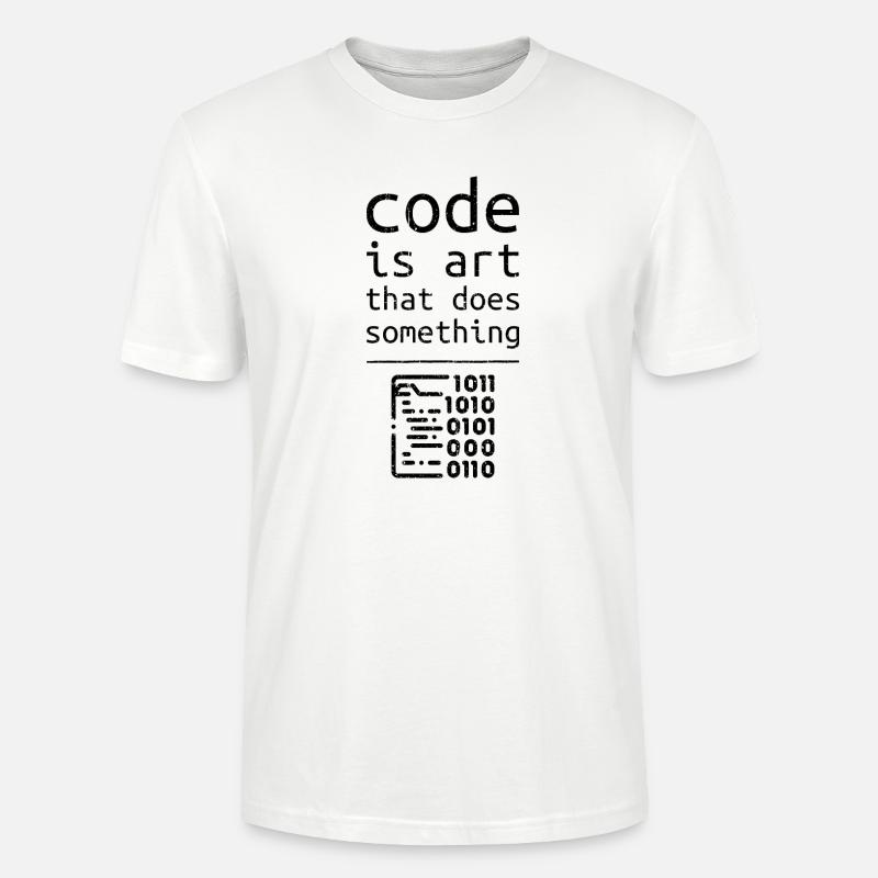 Code Coder Entwickler Programmierer Geschenk - Stanley/Stella Unisex Bio-T-Shirt CRAFTER - Weiß