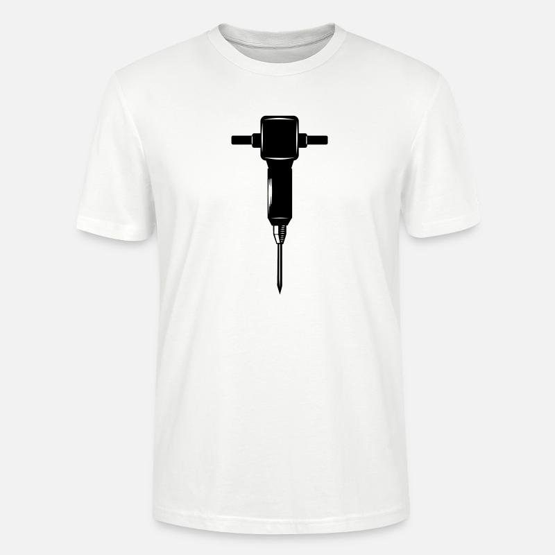 Krikhamer oder Presslufthammer - Stanley/Stella Unisex Bio-T-Shirt CRAFTER - Weiß