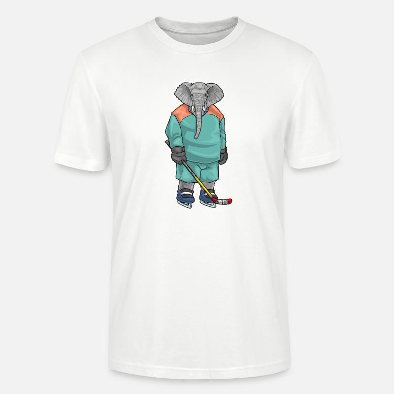 Elefant Eishockey Eishockeyschläger - Stanley/Stella Unisex Bio-T-Shirt CRAFTER - Weiß