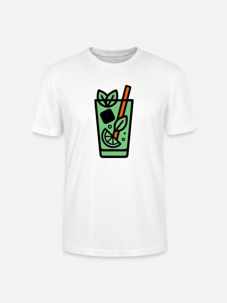 Icône du cocktail Mojito - T-shirt bio CRAFTER Stanley Stella Unisexe - blanc
