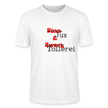 jux tollerei - Stanley/Stella Unisex Bio-T-Shirt CRAFTER - Weiß - Vorne - Alina (178cm) & Michal (187cm)