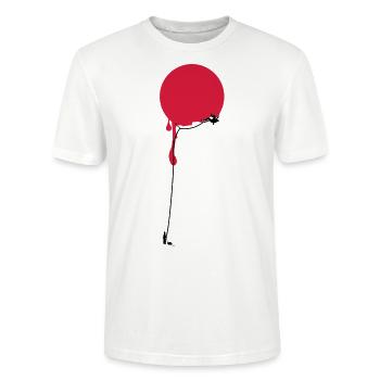 Rot Punkt Klettern - Stanley/Stella Unisex Bio-T-Shirt CRAFTER - Weiß - Vorne - Alina (178cm) & Michal (187cm)
