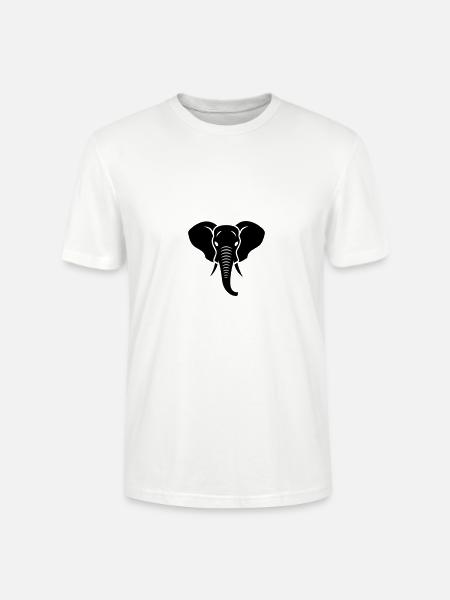 Elefant - Stanley/Stella Unisex Bio-T-Shirt CRAFTER - Weiß