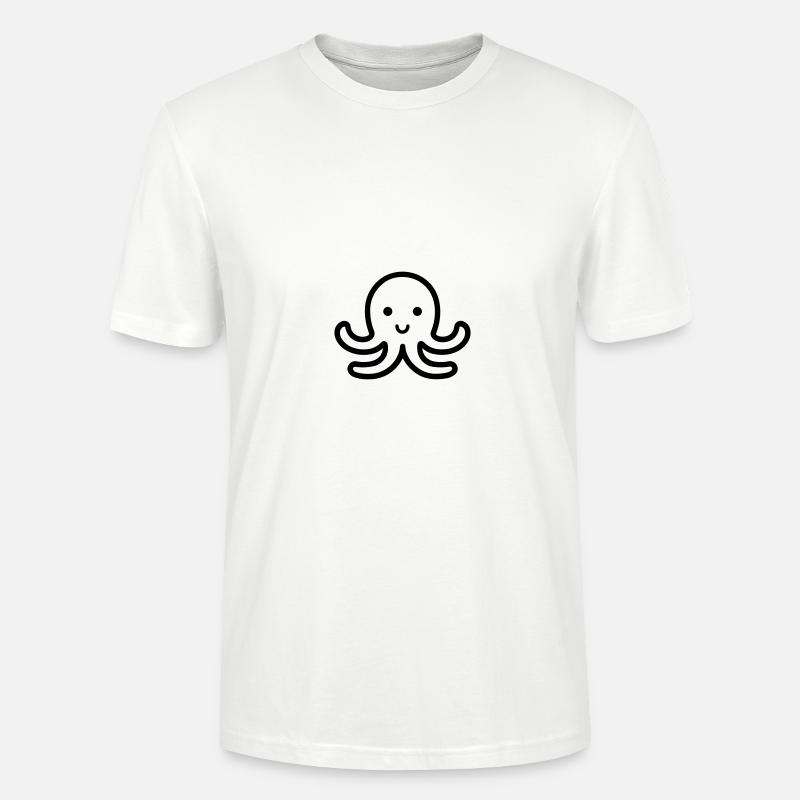 Pieuvre - T-shirt bio CRAFTER Stanley Stella Unisexe - blanc