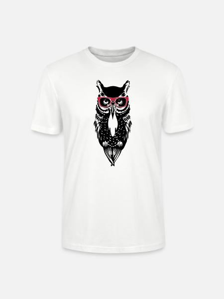 owl owl_glasses_2 - Stanley/Stella CRAFTER Unisex Organic T-Shirt - white