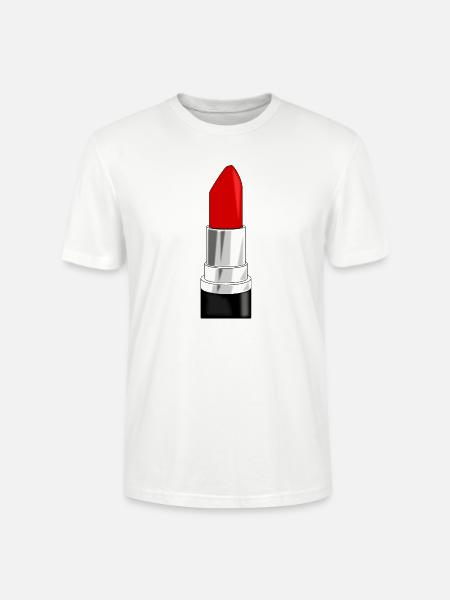 lipstick - Lippenstift rot - Stanley/Stella Unisex Bio-T-Shirt CRAFTER - Weiß